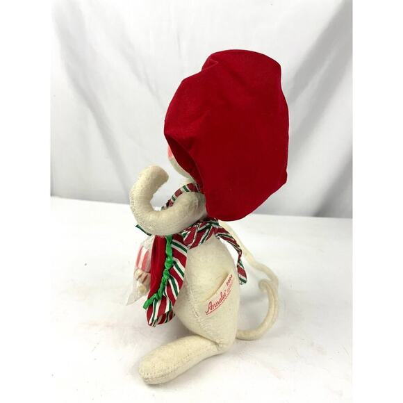 VTG Peppermint Mouse Chef AnnaLee Mobilitee Plush Doll 2005 Holiday Christmas - Picture 5 of 14